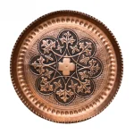 سینی قلم زنی مسی طرح برگ انجیر