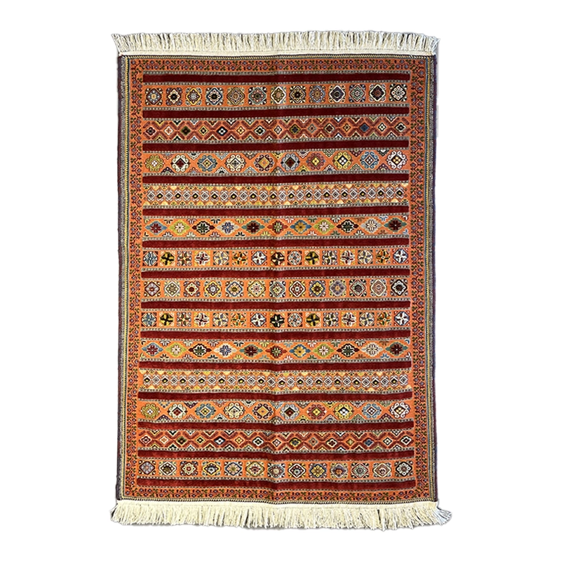 گلیم دستباف طرح محرمات خطی