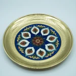 بشقاب برنجی میناکاری دست ساز