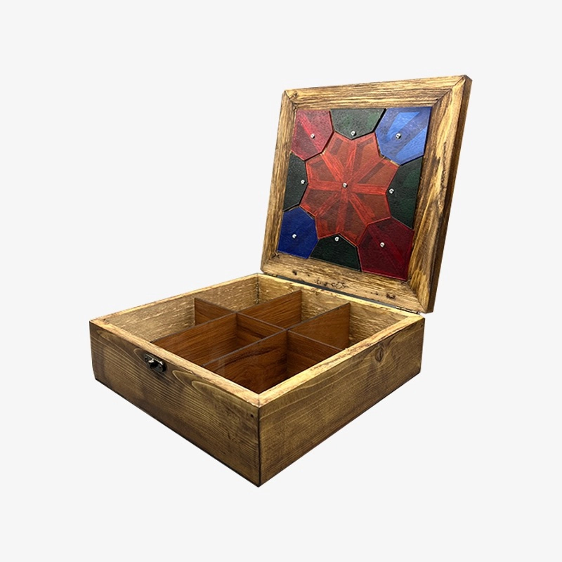 02-six-panel-girih-tile-handmade-box جعبه دست ساز طرح گره چینی
