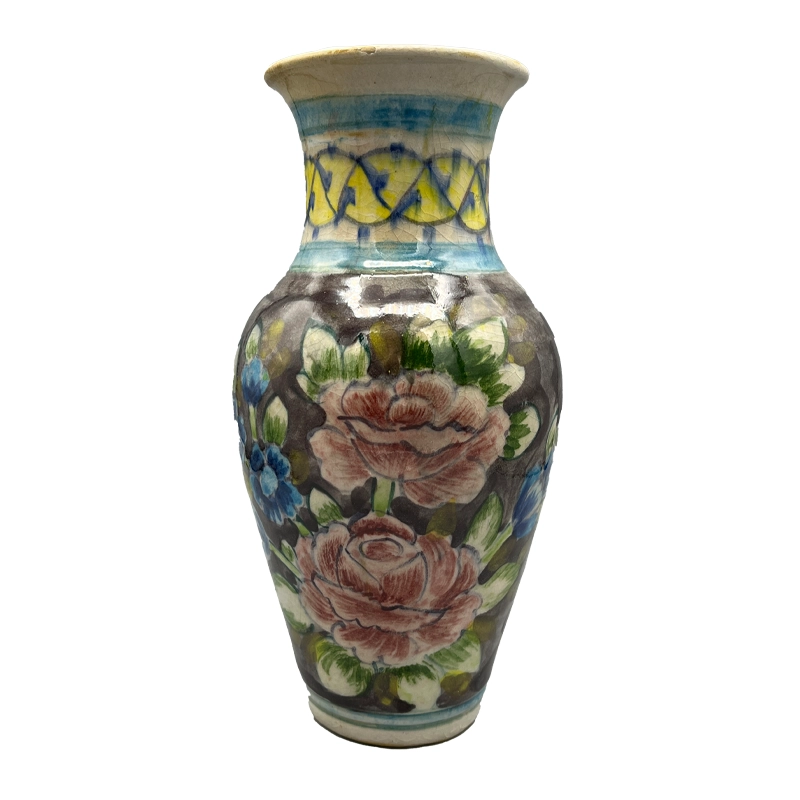 گلدان سرامیکی دست ساز زیر لعابی