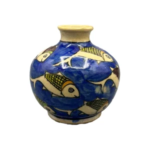 گلدان سرامیکی دست ساز زیر لعابی