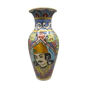 گلدان سرامیکی دست ساز زیر لعابی