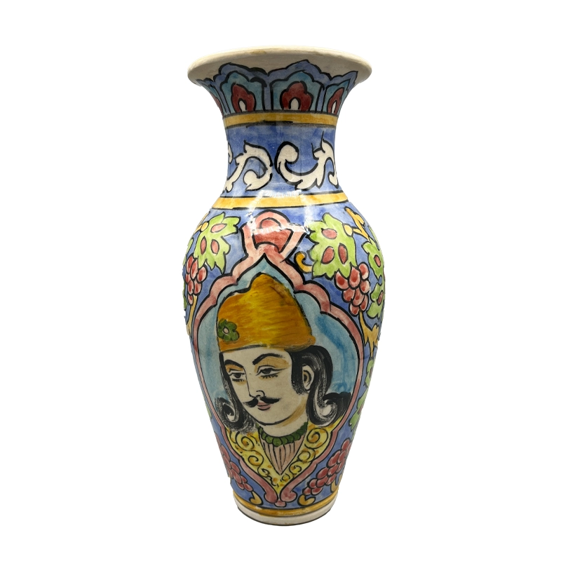 گلدان سرامیکی دست ساز زیر لعابی