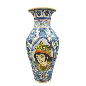 گلدان سرامیکی دست ساز زیر لعابی