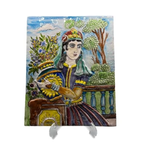 کاشی سرامیکی دست ساز نقش برجسته آناهیتا