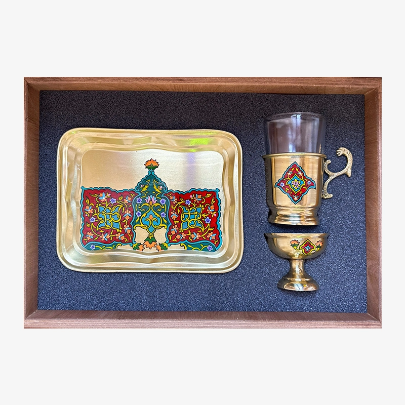 ست سرویس چایی خوری میناکاری طرح نجوا