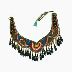 ست طوق گردن پته دوزی دست ساز