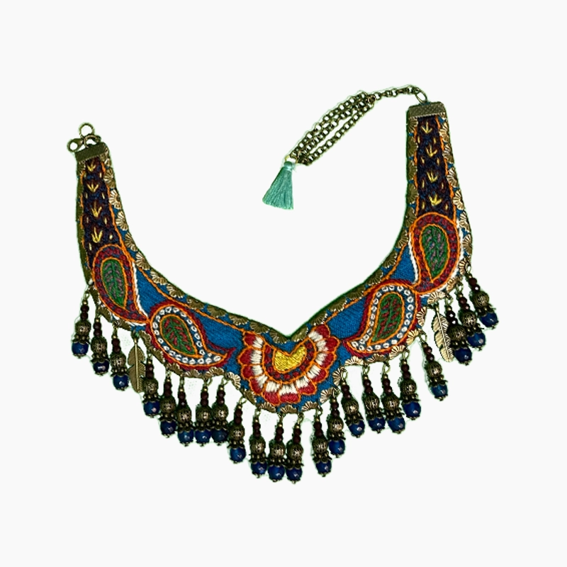 ست طوق گردن پته دوزی دست ساز