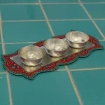 Handmade Copper Serving Dish with Enamel Pateh Painting