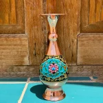 Handmade Copper Vase with Enamel Painting