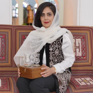 Handmade enameled double mug