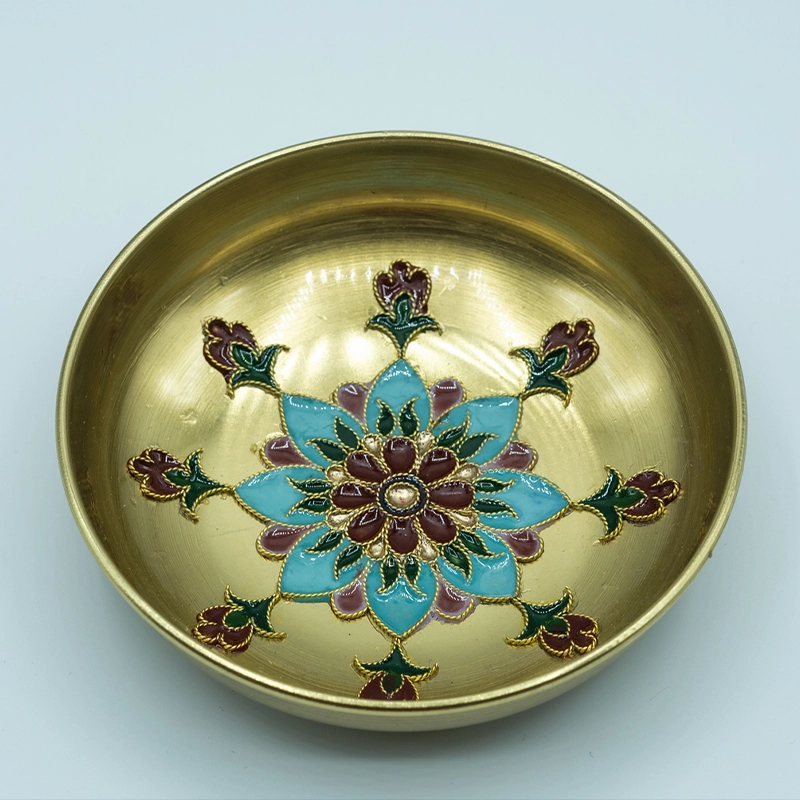 کاسه برنجی میناکاری دست ساز
