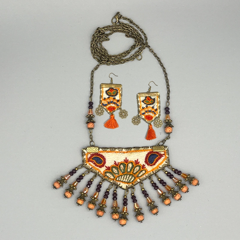 نیم ست پته دوزی دست ساز طرح مهسان