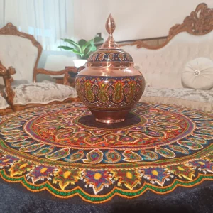 Rainbow Design Handmade Copper Pateh Set