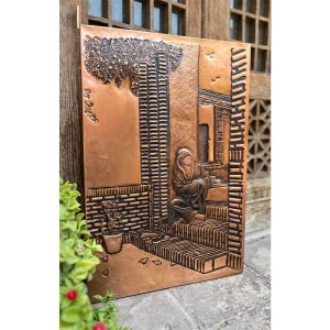 تابلو قلم زنی مسی طرح نامه‌ای به یک دوست