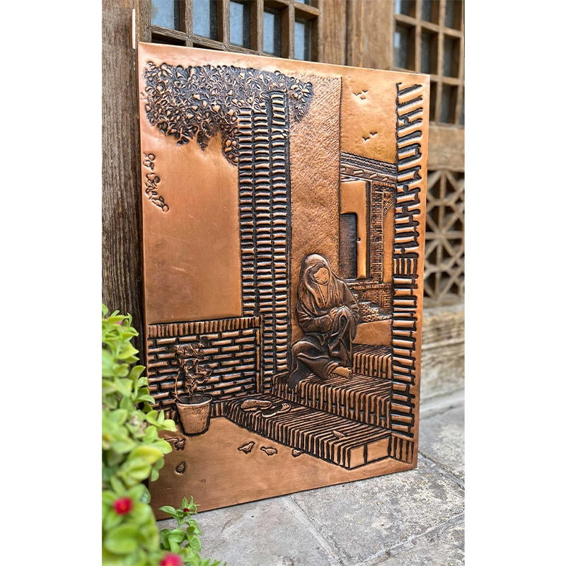 تابلو قلم زنی مسی طرح نامه‌ای به یک دوست