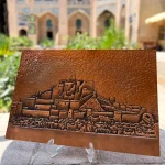 تابلو قلم زنی مسی طرح ارگ بم