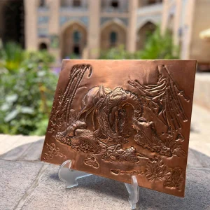 تابلو قلم زنی مسی طرح شام عاشورا