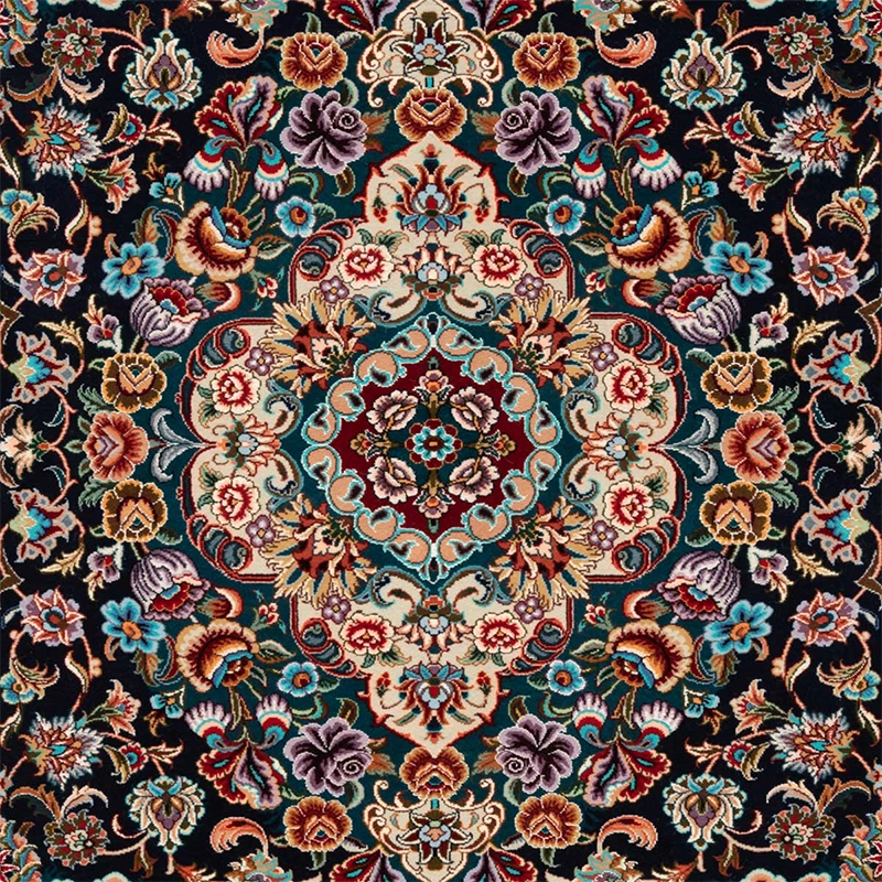 فرش دستباف کرمانشاه 60 رج ابعاد ذرع و نیم