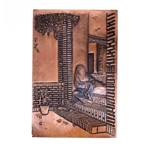 تابلو قلم زنی مسی طرح نامه‌ای به یک دوست