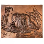 تابلو قلم زنی مسی طرح شام عاشورا