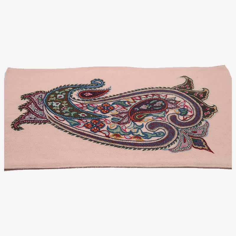 پته دست ساز رنگ عاجی طرح بته جقه