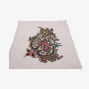 پته دست دوز استخوانی با طرح بته جقه