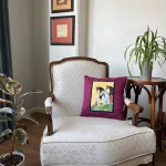 کوسن سنتی دست ساز طرح اسب ایرانی