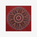 پته دست دوز قرمز با نقش بته جقه