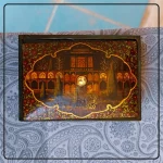 جعبه دست ساز پاپیه ماشه با نقاشی مینیاتوری بنای تاریخی