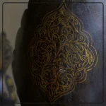 مجسمه دست ساز طاووس فولادی نقره کوب