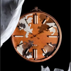 ساعت دیواری دست ساز طرح اسب کریستالی