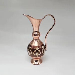 پارچ مسی معرق‌ کاری با نقوش اسلیمی