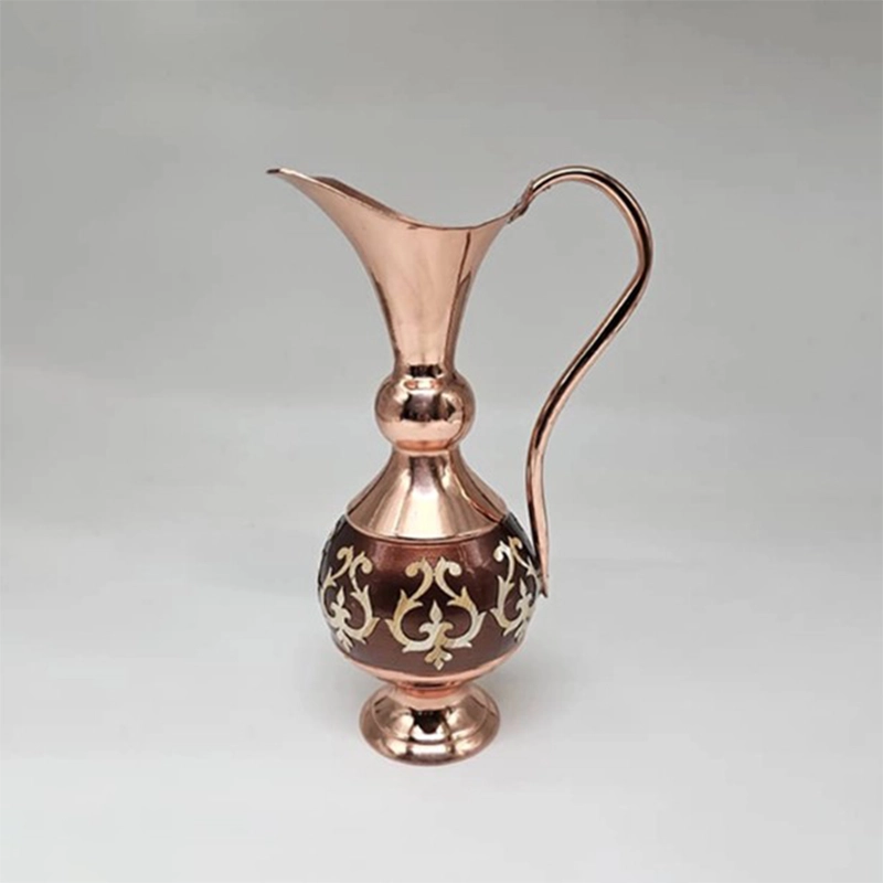 پارچ مسی معرق‌ کاری با نقوش اسلیمی