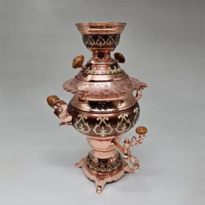 سماور مسی معرق کاری طرح اسلیمی