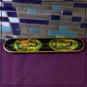 قلمدان دست ساز پاپیه ماشه با طرح سنتی قاجاری