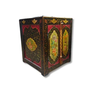 صندوقچه دست ساز چوبی طرح گل و مرغ