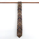 کراوات سوزن دوزی بلوچی طرح هندسی لوزی