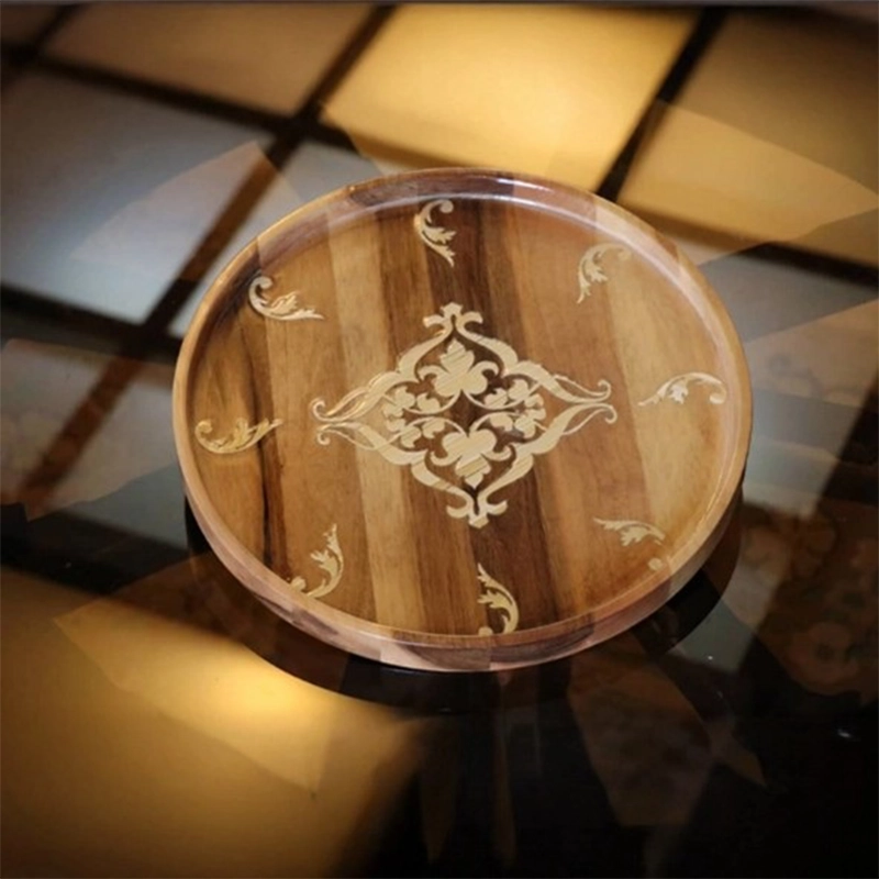 marquetry-wooden-coaster زیر لیوانی چوبی معرق کاری طرح اسلیمی