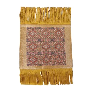 تابلو پارچه زربافت ابریشمی طرح بازوبند هندسی