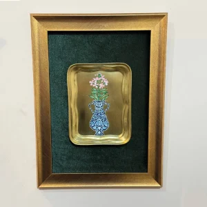 تابلو دیواری برنجی طرح گلدان خیالی