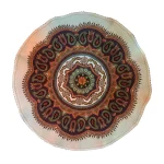 پته رومیزی دست‌ دوز طرح ماندالای پارسی