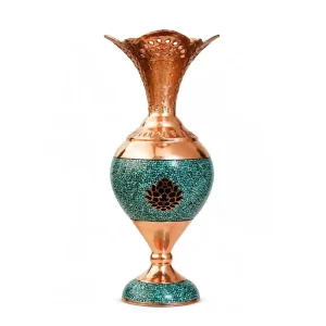 سنبلدان فیروزه‌ کوبی مسی طرح نگین پارسی