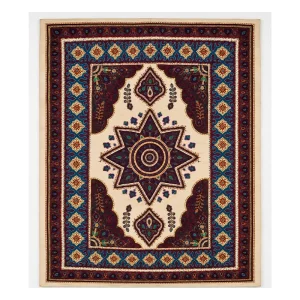 رومیزی سوزن دوزی طرح محرابی با نقوش سنتی