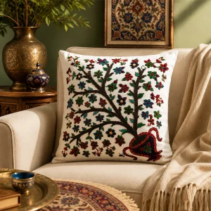 کوسن پته دوزی طرح درخت زندگی