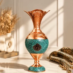 سنبلدان فیروزه‌ کوبی مسی طرح نگین پارسی
