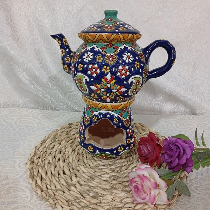 ceramic-minakari-teapot-warmer قوری وارمر میناکاری سفالی طرح سنتی ایرانی