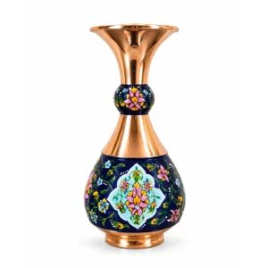گلدان مس و پرداز طرح باغ دل‌افروز