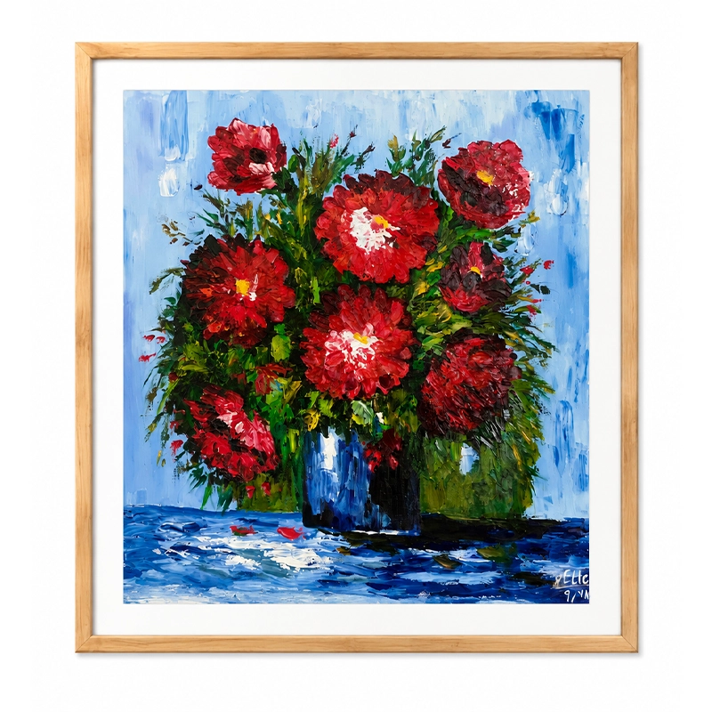 01-flower-oil-painting تابلو نقاشی رنگ و روغن طرح نگاه